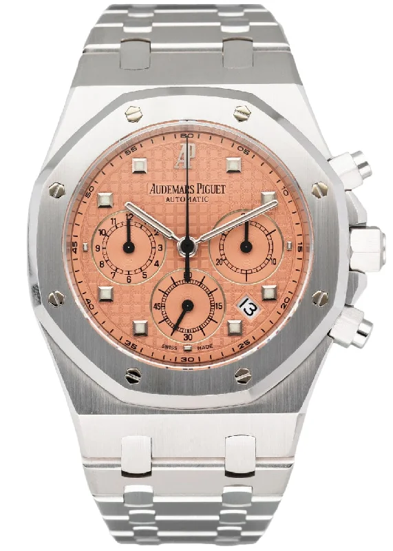 Men's Audemars Piguet Luxury Watches for Sale-Audemars Piguet Royal Oak 25960BC Salmon Dial Mens Watch Box & Papers