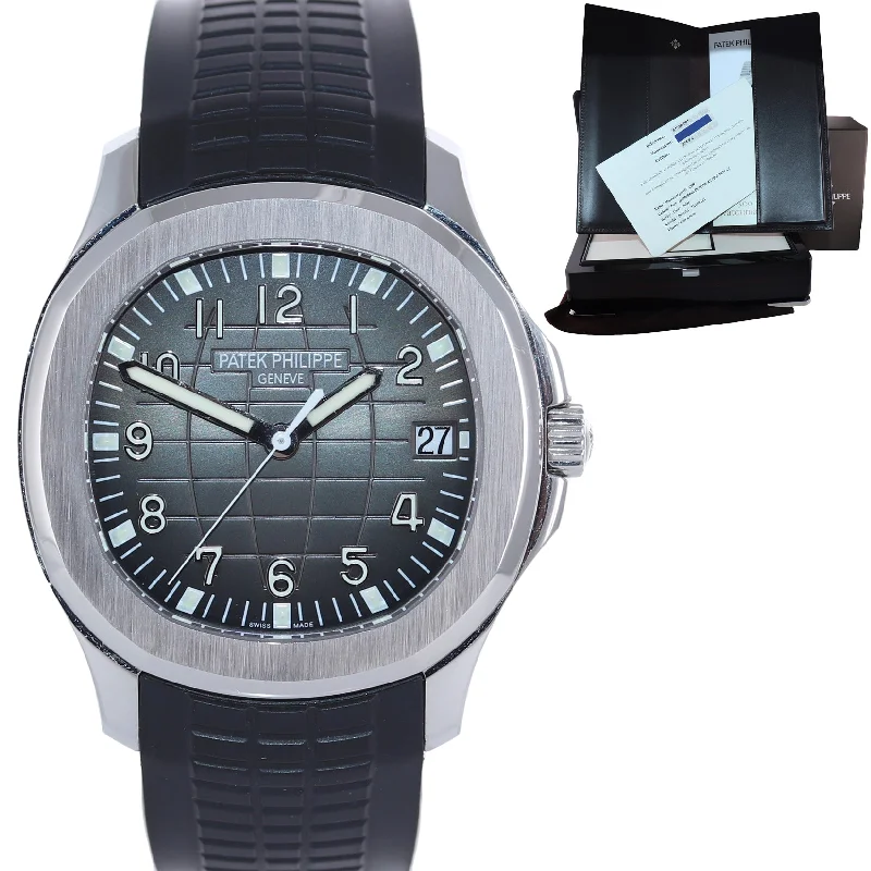 Women's Patek Philippe New Year's Eve Style Watches-PAPERS 2021 Service 5167a Patek Philippe Aquanaut Steel Rubber Tropical Watch