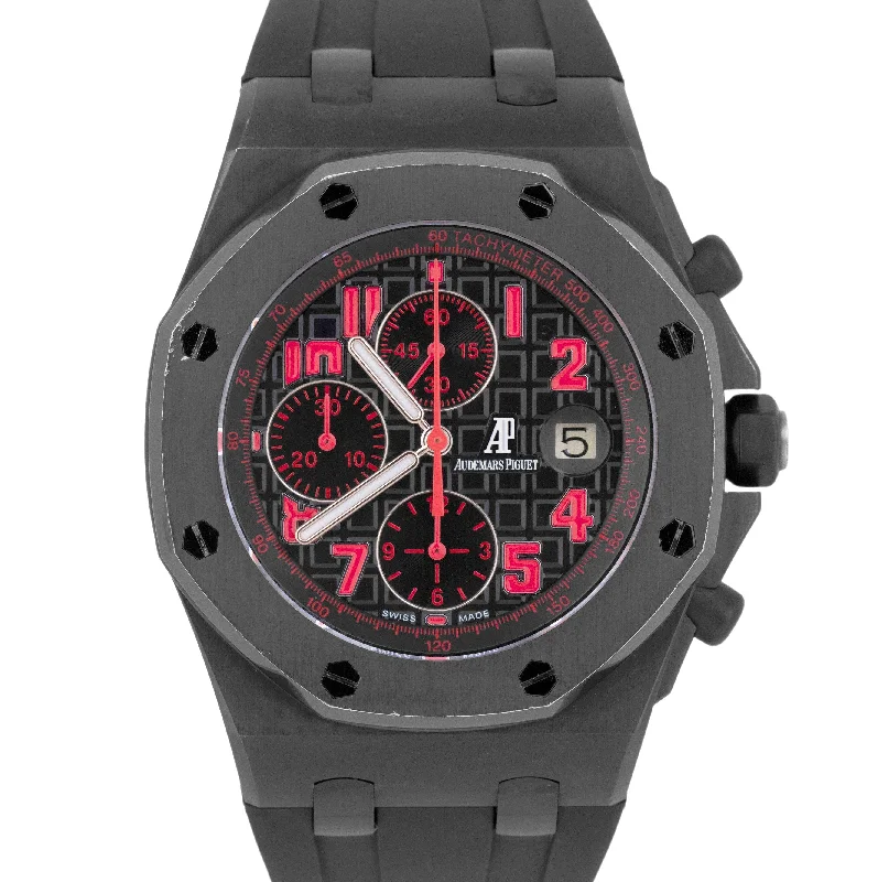 Audemars Piguet European Made Watches for Women-Audemars Piguet Royal Oak Offshore Las Vegas Strip 42mm PVD Black Red 26186SN