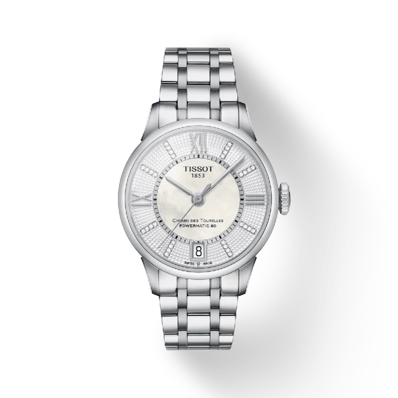 Women's Heritage Watches for High-End Collectors-Tissot T-Classic White Mother-Of-Pearl Dial Women 32mm