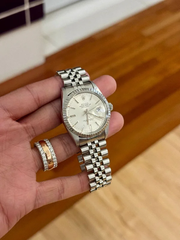 men's Rolex watches with meteorite bezel -​Rolex Datejust Stainless Steel 16030 Jubilee band