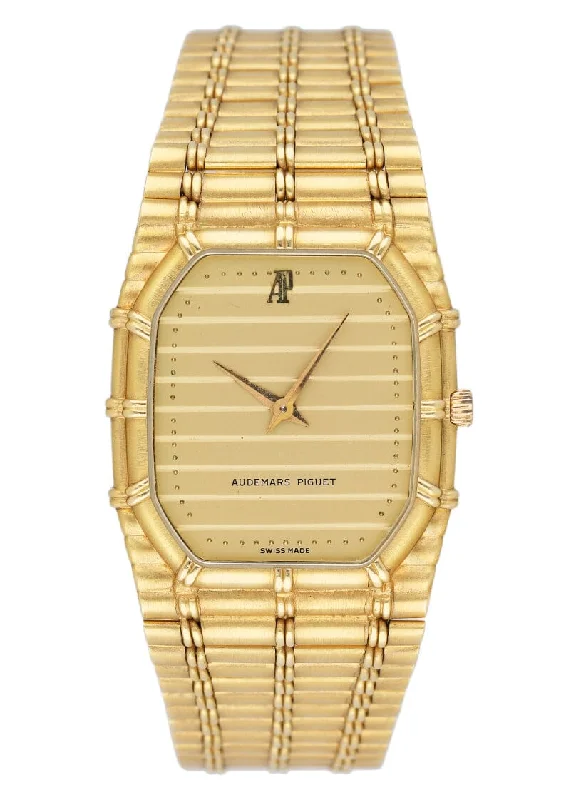 Men's Audemars Piguet Solar Powered Watches-Audemars Piguet Bamboo Champagne Mens Watch