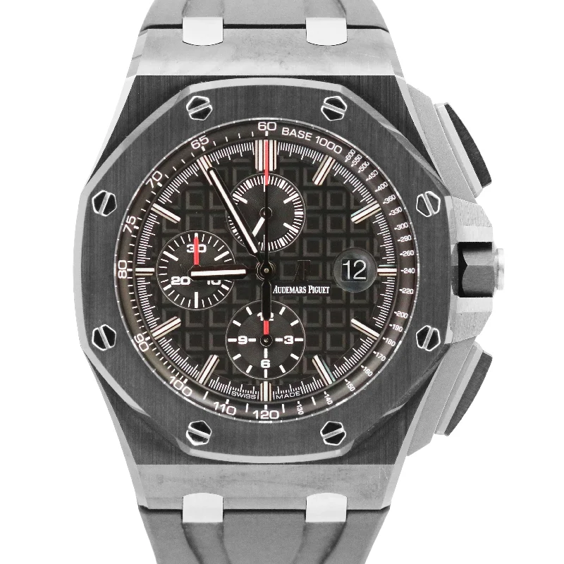 Audemars Piguet Mechanical Movement Style Watches for Women-Audemars Piguet Royal Oak Offshore 44mm BLACK CERAMIC 26402CE.OO.A002CA.01 Watch