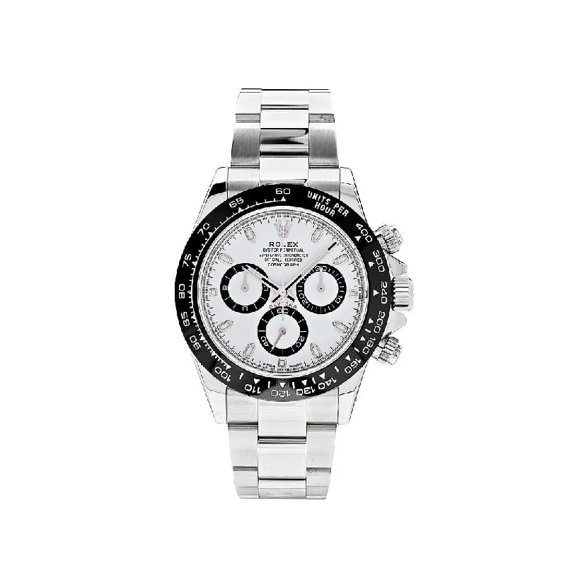 men's Rolex watches with sapphire crystal -​Rolex Daytona 116500LN Stainless Steel White Panda Dial (2018)