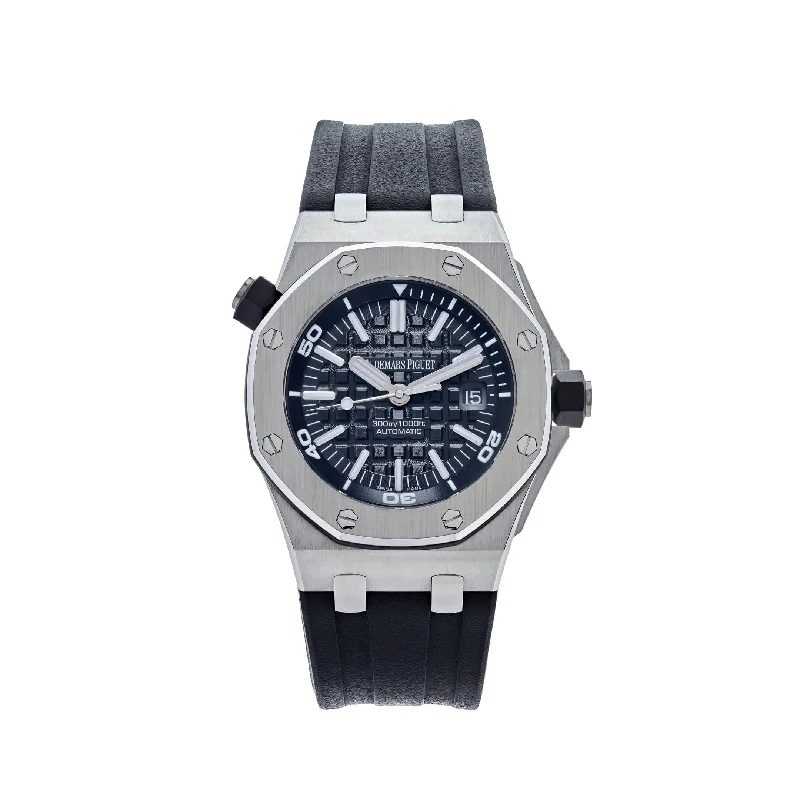 Men's Audemars Piguet High-End Design Watches-Audemars Piguet Royal Oak Offshore 15703ST.OO.A002CA.01 Diver Steel Black Dial