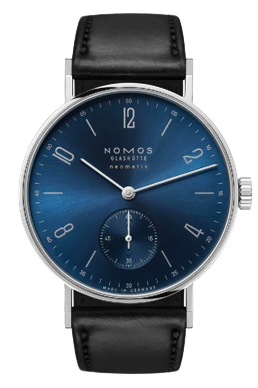 Men's Analog Dress Watches with Classic Designs-Nomos Glashütte Tangente Neomatik 35mm Blue Gold 190