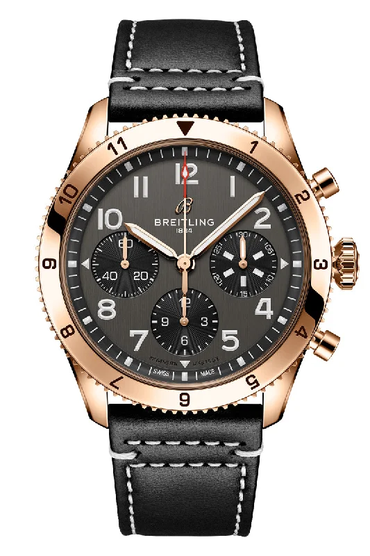 Men's German Made Style Dress Watches for Engineering Excellence-Breitling Classic AVI Chronograph 42 P-51 Mustang R233801A1B1X1