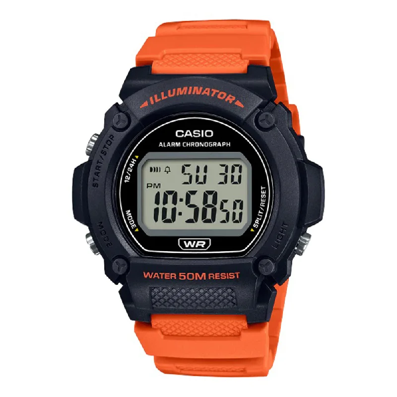 Men's Digital Watches with Personalized Engraving-Casio Sports Digital 47mm Resin Band