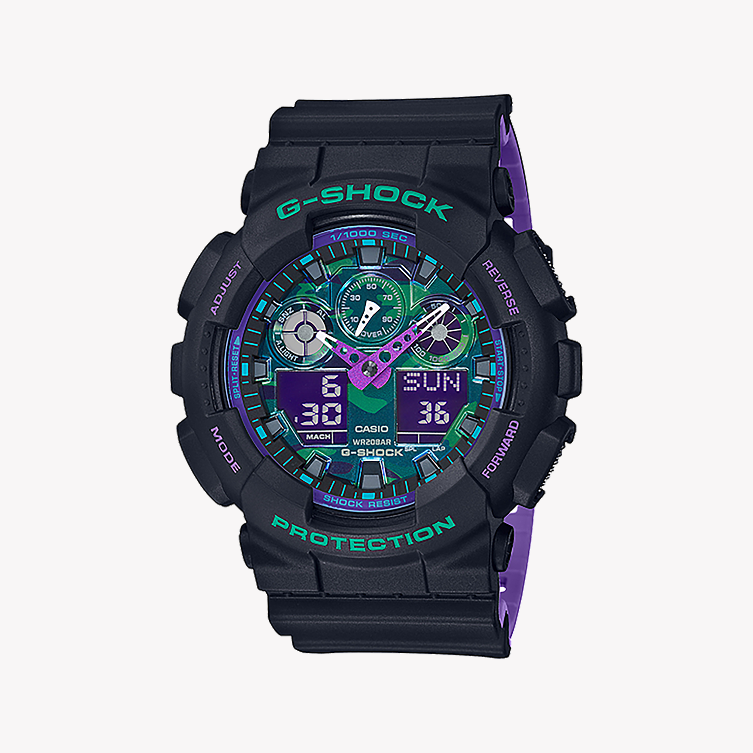 Men's Digital Watches with Luxury Materials-CASIO G-SHOCK GA-100BL-1ADR - RUGGED ELEGANCE FOR ADVENTUROUS MEN's WATCH