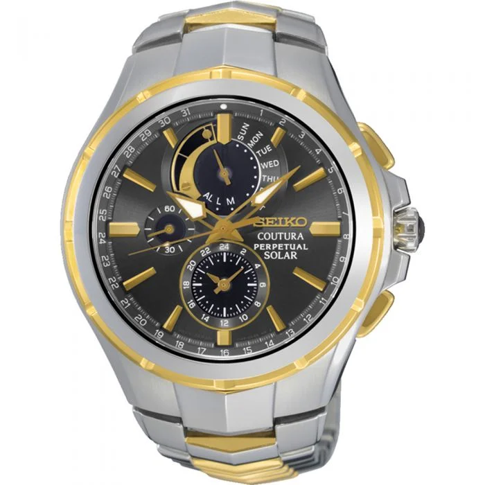 Men's Seiko Japanese Made Style Watches-Seiko SSC376P-9 Coutura Perpetual Solar