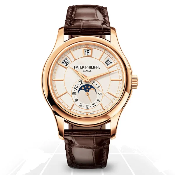 Men's Patek Philippe Watches with Vintage Charm-Patek Philippe	Complications Annual Calendar Moon Phase	5205R-001