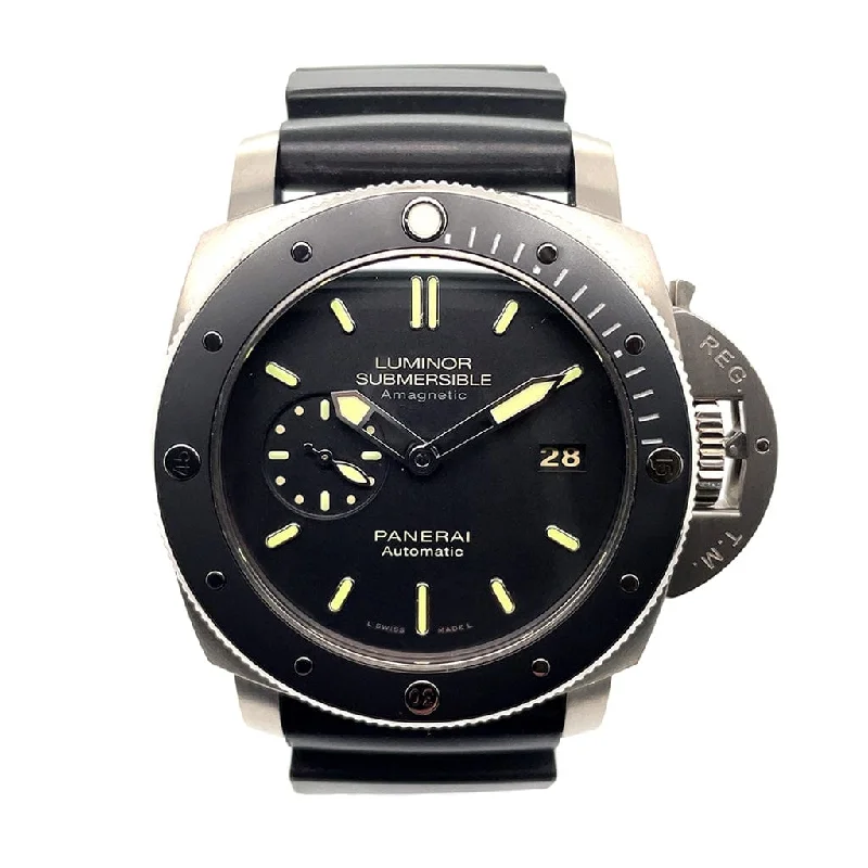 Women's Military Watches for Adventure Seekers-Panerai Luminor Submersible 1950 Amagnetic PAM00389 - Certified Pre-Owned