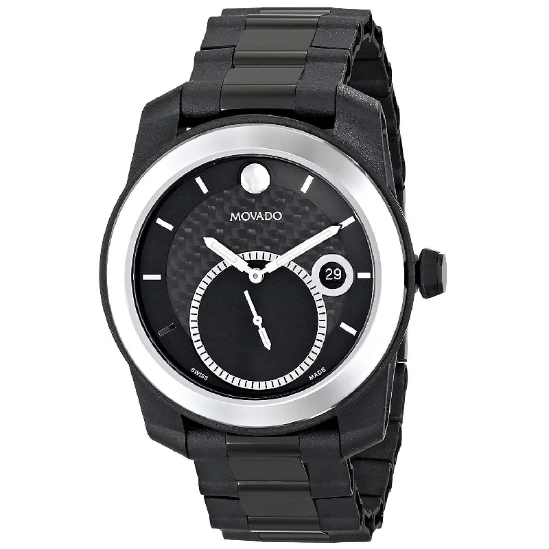Men's Chronograph Watches with Thermometer Function-Movado Men's 0606614 Vizio Black Stainless Steel Watch