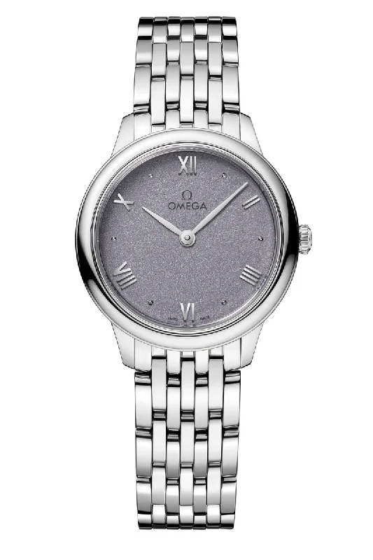 Men's Solar Powered Style Dress Watches for Eco-Friendly Options-Omega De Ville Prestige Quartz 434.10.28.60.03.001