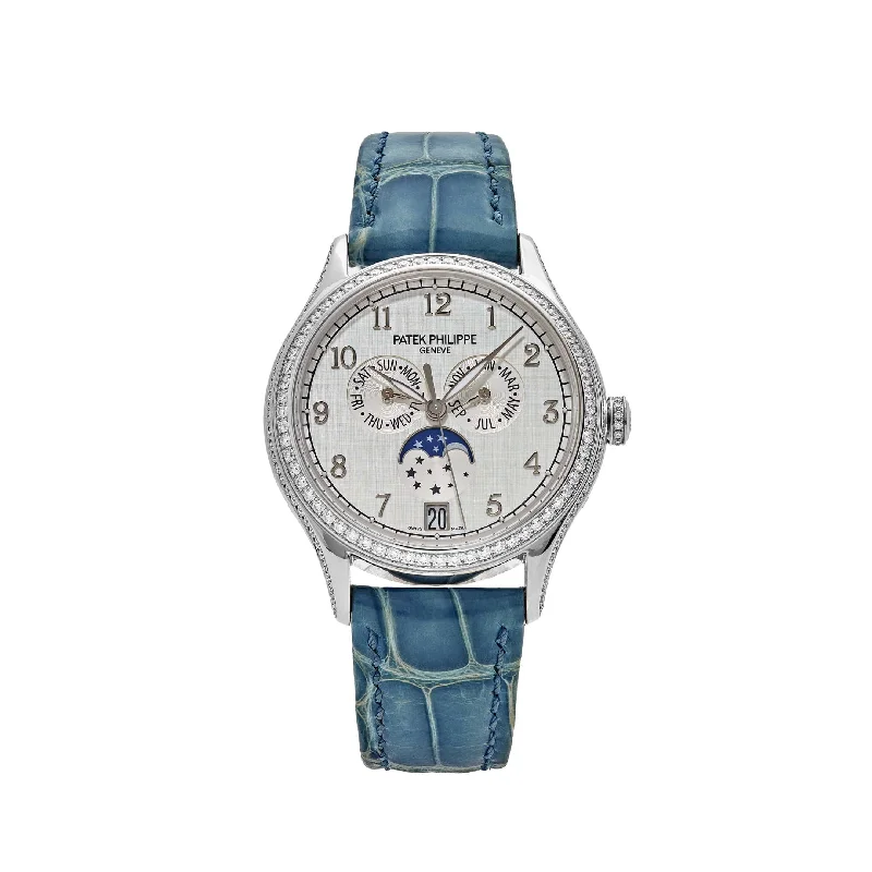 Men's Patek Philippe Watches with Stainless Steel Cases-Patek Philippe Complications 4947G-010 Annual Calendar White Gold Silver Dial (2022)