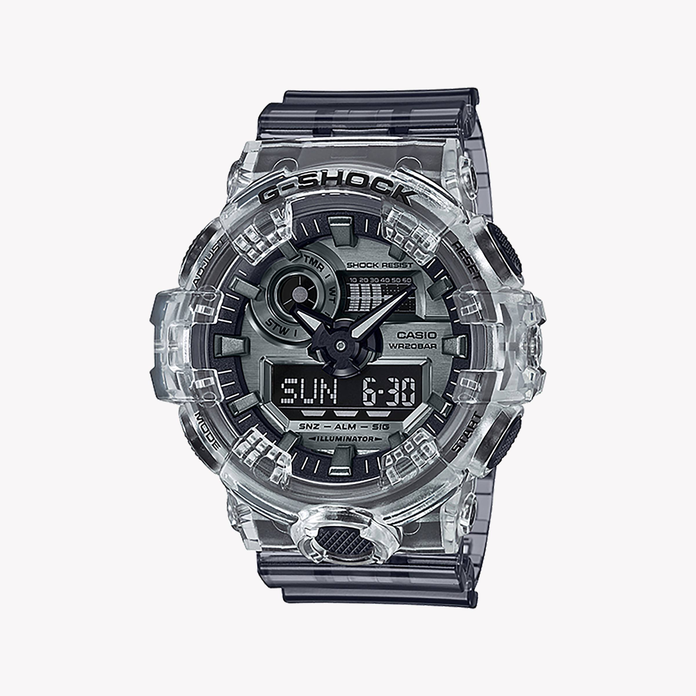 Men's Digital Watches with Laser Engraving-CASIO G-SHOCK GA-700SK-1ADR SPORTY GRAY STYLE - MEN'S RUGGED TIMEPIECE