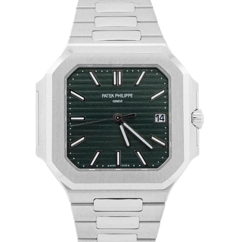 Women's Patek Philippe Everyday Wear Style Watches-NEW FEB 2025 PAPERS Patek Philippe Cubitus 45mm Green Watch 5821/1A-001 BOX