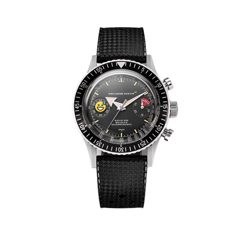 Women's Chronograph Watches with Special Edition-Nivada Grenchen x Time+Tide x seconde/seconde/ ChaosMaster "Sigh of Relief" Limited Edition