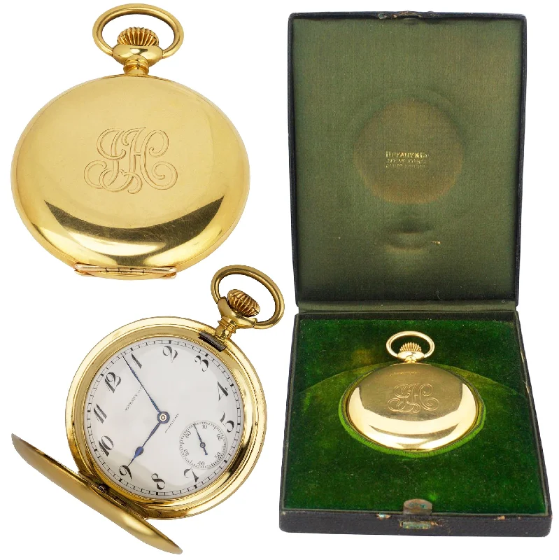 Patek Philippe Office Wear Style Watches for Women-Men's Tiffany & Co. Patek Philippe 18K Yellow Gold Hunter Case 20 J Pocket Watch