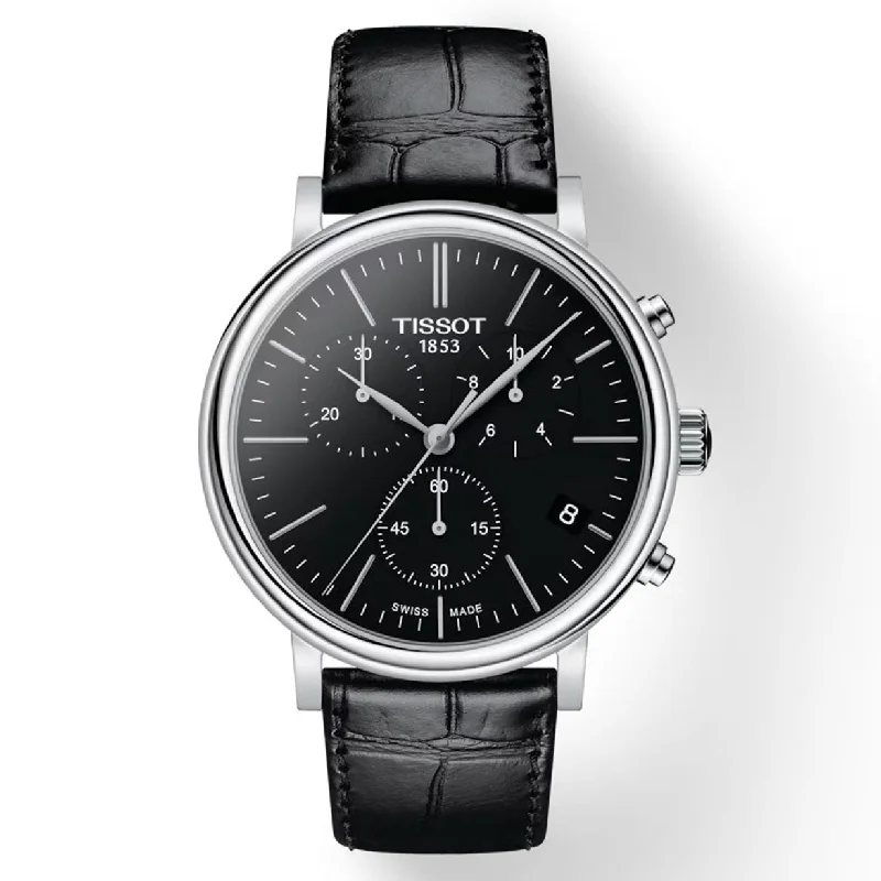 Women's Retro Heritage Watches-Tissot T-Classic Black Dial Men 41mm