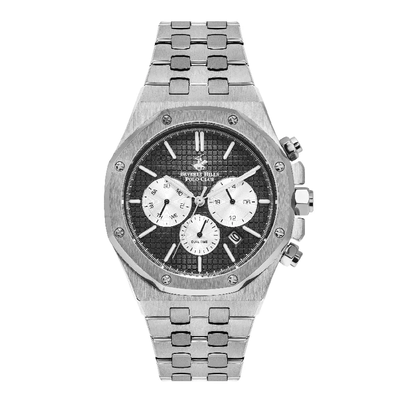 Men's Chronograph Watches with Tactical Design-BEVERLY HILLS POLO CLUB Men’s Multi-Function Black Dial Watch – BP3051X.350