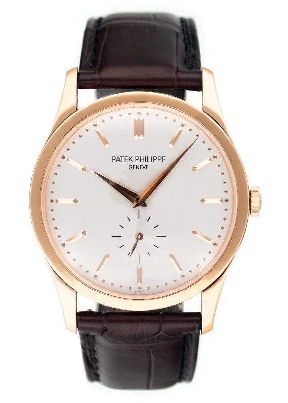Men's Patek Philippe Watches for Mountain Climbing-Patek Philippe Calatrava 5196R 18K Rose Gold Mens Watch