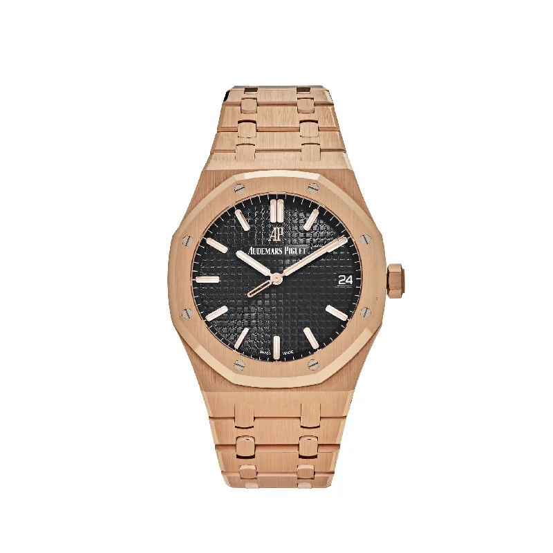 Men's Audemars Piguet Formal Event Style Watches-Audemars Piguet Royal Oak 15500OR.OO.1220OR.01 Selfwinding Rose Gold Black Dial