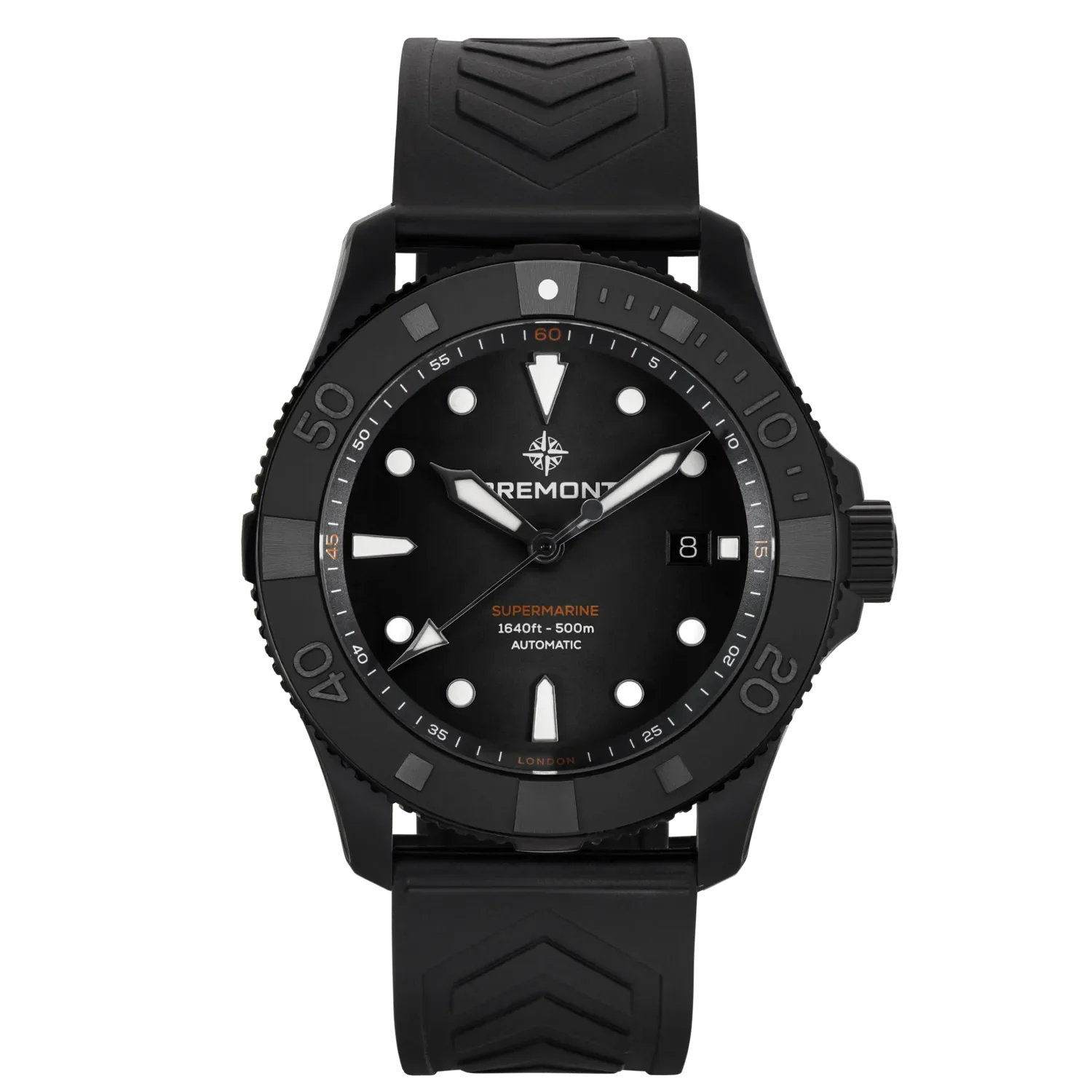 Men's Military Watches for Medical Evacuation-Supermarine Full Ceramic, Tactical Black