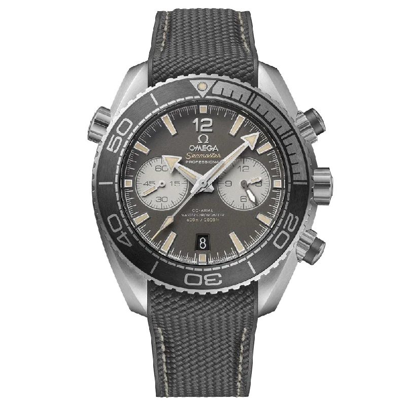 Women's Chronograph Watches for Temperature Monitoring-OMEGA Seamaster Planet Ocean 600M 45.5mm Grey Dial Automatic Chronograph Gents Watch 21532465101004