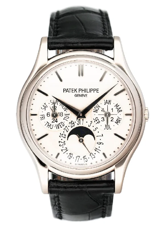 Men's Patek Philippe Watches for Minimalist Style-Patek Philippe Grand Complications 5140G-001 Opaline Dial Mens Watch Box Papers