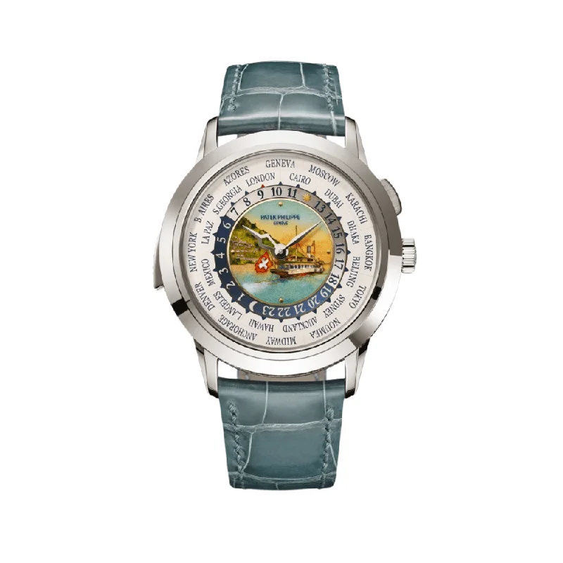 Men's Patek Philippe Watches with Dual Time Zones-Patek Philippe Grand Complications 5531G-001 Minute Repeater World Time White Gold