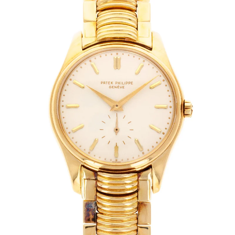 Men's Patek Philippe Watches for Sale-Patek Philippe Yellow Gold Calatrava Ref. 2526 with Scallop Bracelet