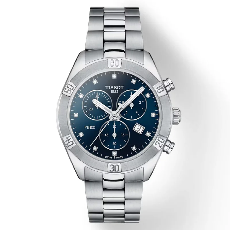 Women's Heritage Watches for Temperature Monitoring-Tissot T-Classic Blue Dial Women 38mm