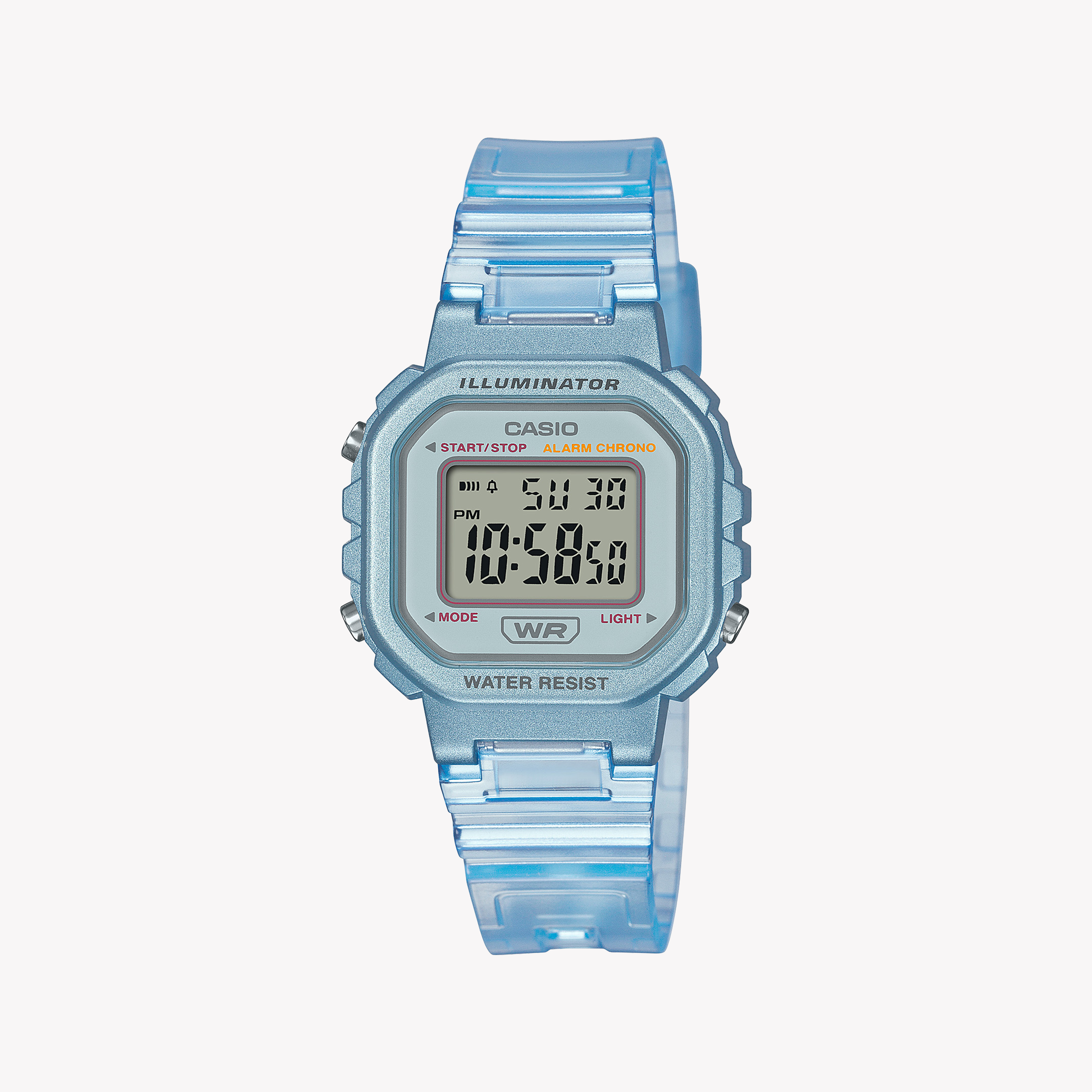 Men's Digital Watches with Luxury Materials-Casio Unisex Resin Blue Watch, Lightweight & Water Resistant | LA-20WHS-2ADF