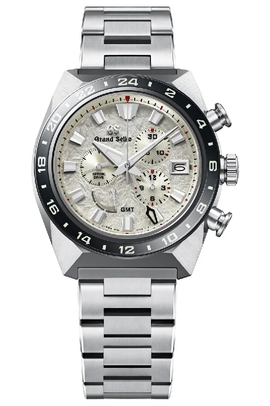 Men's Modern Style Dress Watches for Contemporary Look-Grand Seiko Sport Spring Drive Titanium Chronograph GMT SBGC253
