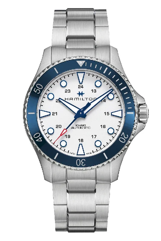 Men's Thin Case Dress Watches for Slim Profile-Hamilton Khaki Navy Scuba Auto H82505150