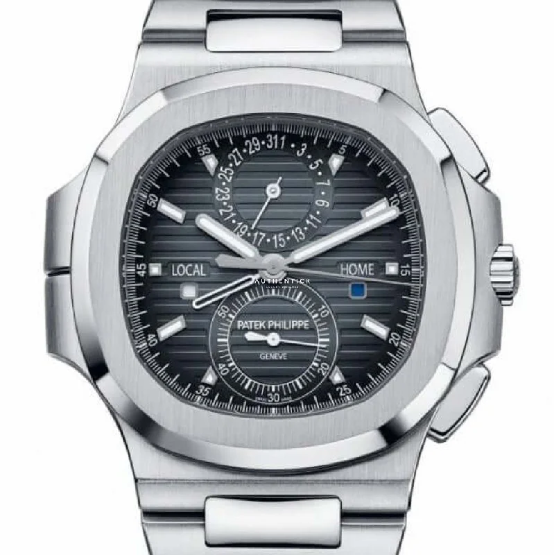 Men's Patek Philippe Watches with Aviation Theme-Patek Philippe Calatrava White Gold Textured Charcoal Dial