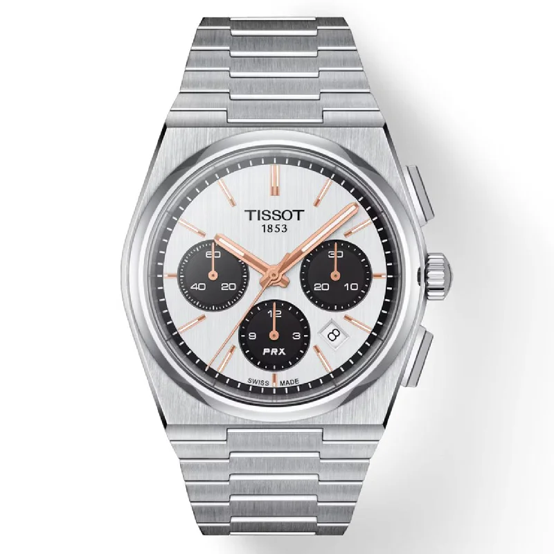 Women's Heritage Watches for Navigation Instruments-Tissot T-Classic PRX White Dial Men 42mm T1374271101100