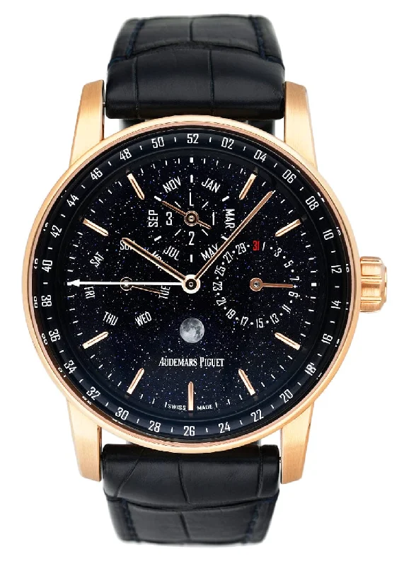 Men's Audemars Piguet Anniversary Style Watches-Audemars Piguet Code 11.59 26394OR Blue Dial Mens Watch Box Papers