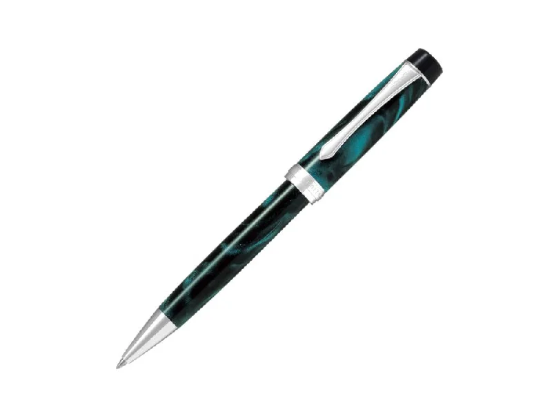 Men's Pilot Watches with Small Case Size-Pilot Custom Heritage SE Ballpoint pen, Resin, Rhodium, Green, BKVH-15SR-MAG