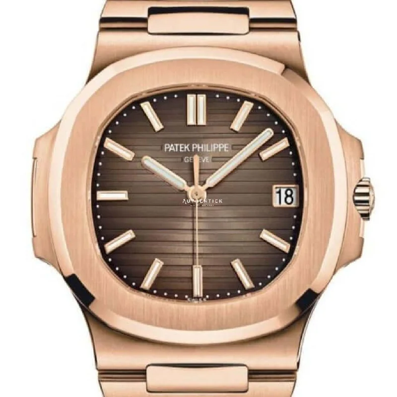 Men's Patek Philippe Watches for Orienteering-Patek Philippe Nautilus Rose Gold Brown Dial 5711/1R-001
