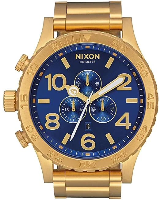 Men's Chronograph Watches for Navigation-Nixon 51-30 Chrono Blue Dial Men's Watch A083-2735