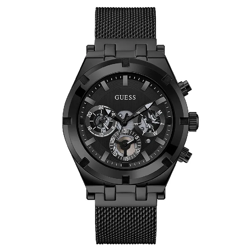 Women's Pilot Watches with Special Edition-Guess Continental Black Dial Men 42.5mm