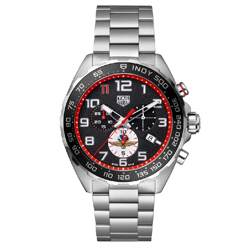 Women's Chronograph Watches for Orienteering-TAG Heuer Formula 1 Chronograph X Indy 500 Special Edition 43mm Quartz Chronograph Gents Watch CAZ101AW.BA0842