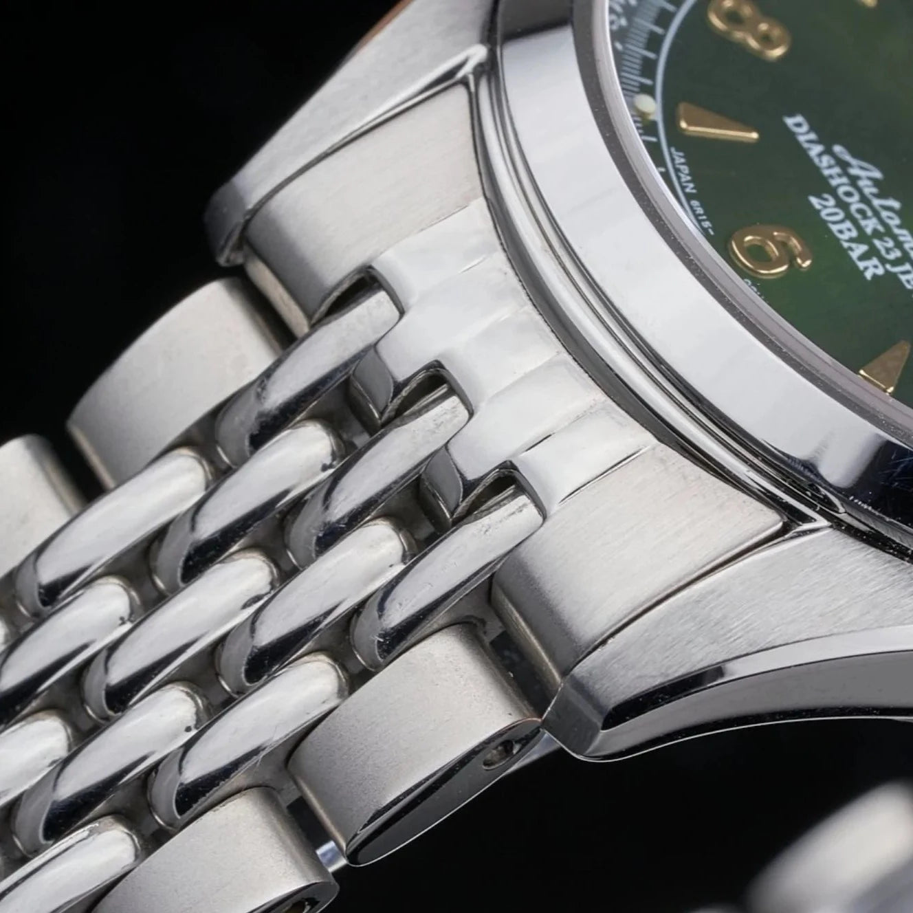 Men's Seiko Round Case Watches-Seiko Beads of Rice End Links