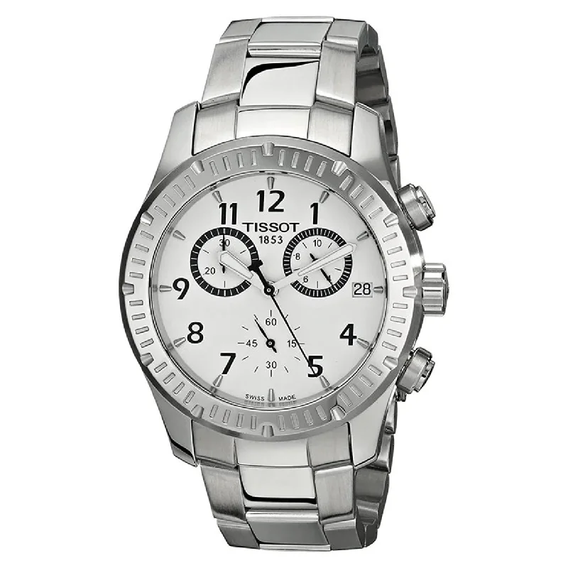 Women's Heritage Watches for Technological Innovation-Tissot T-Sport Silver Dial Men 42.5mm
