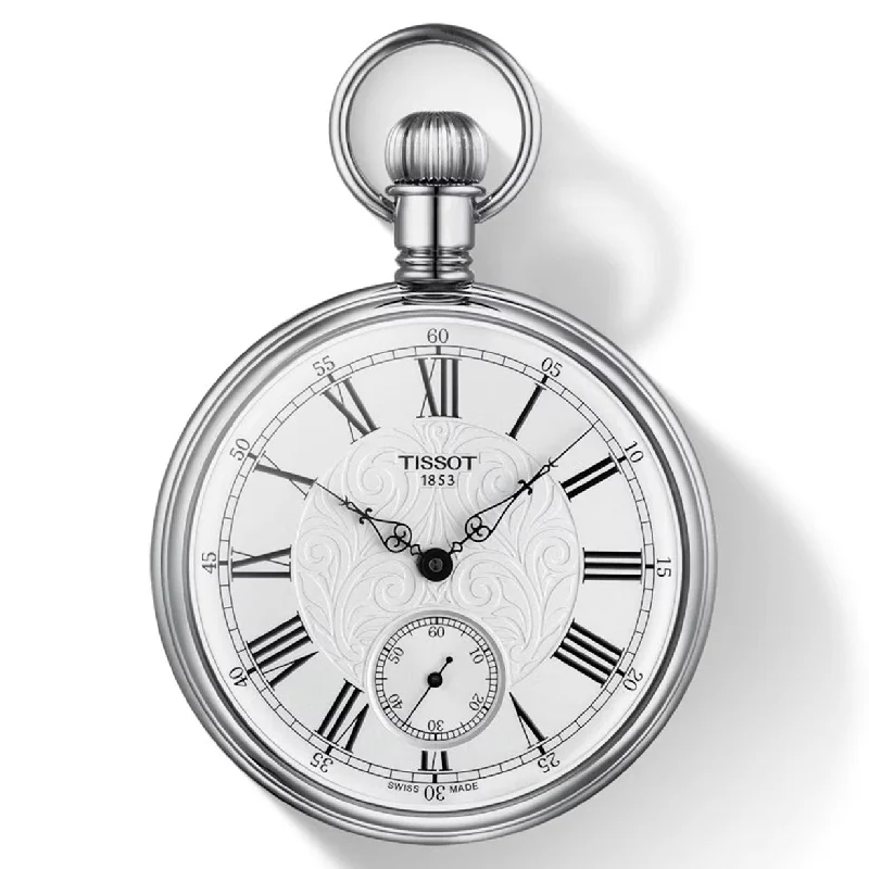 Women's Heritage Watches with Heart Rate Monitoring-Tissot T-Pocket Silver Dial Unisex 51mm