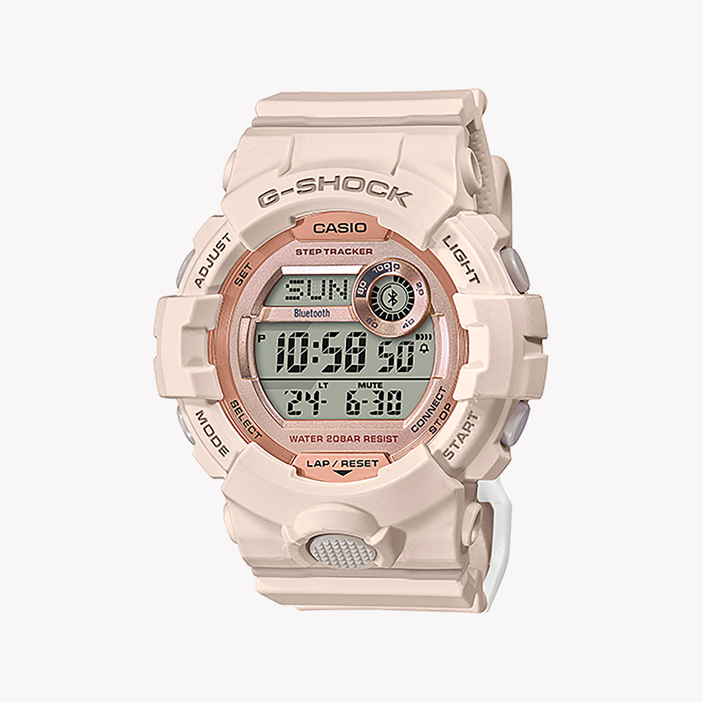 Men's Digital Watches for Weather Monitoring-CASIO G-SHOCK GMD-B800-4DR  SPORTY ELEGANCE - UNISEX TIMEPIECE WITH BEIGE RESIN BAND AND SMART FEATURES
