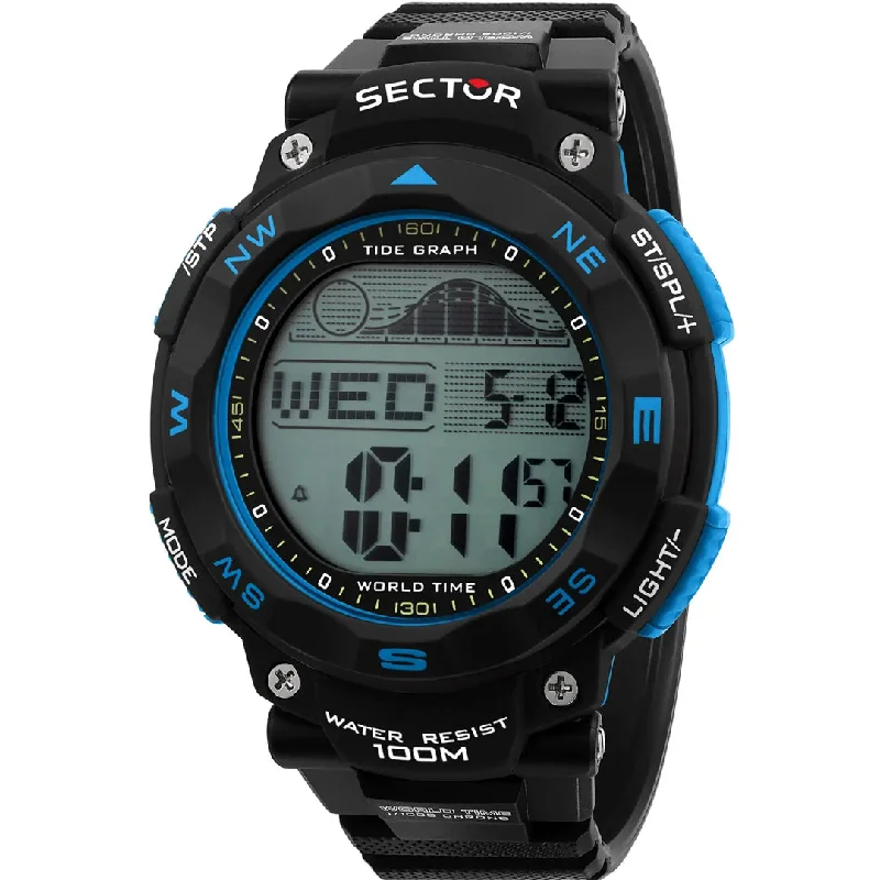 Men's Quartz Watches for Pilots-SECTOR, DIGITAL EX-35