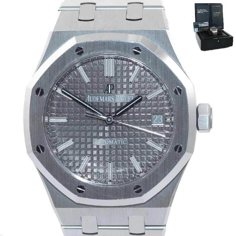 Audemars Piguet Sophisticated Style Watches for Women-2019 PAPERS Audemars Piguet Royal Oak 15450ST.OO.1256ST.01 37mm Grey Watch
